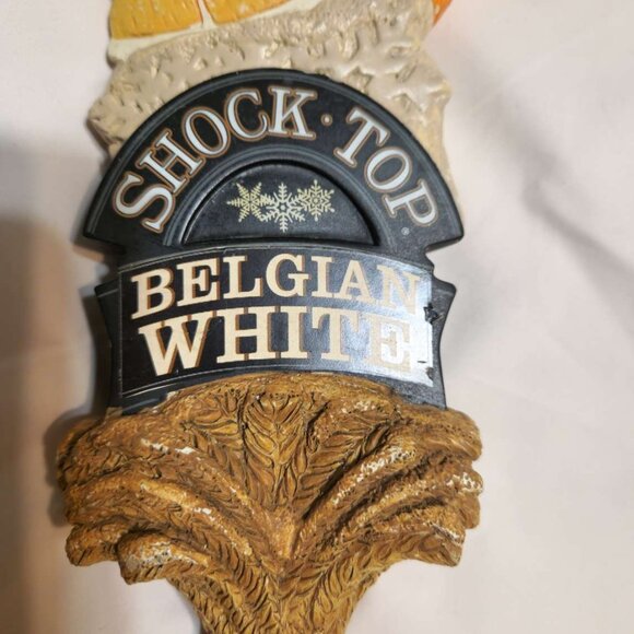 Shock Top Belgian White beer-tap keg handle 12", Snowflake design - Picture 4 of 12